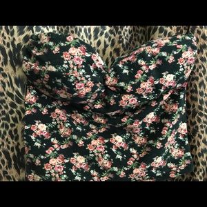 Floral tube top